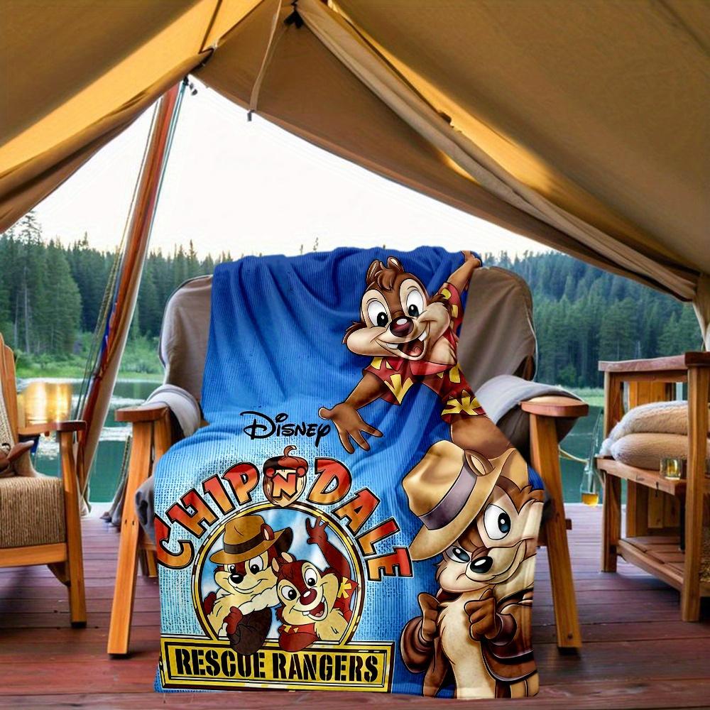 1 шт., Плед Дисней Чип и Дейл Команда Спасателей, Мягкий Плед для Декора Дома, Идея Подарка для Семьи и Друзей, Сезонный Плед, Гостиная, Путешествия