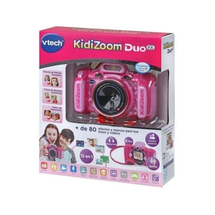 Cámara Digital Infantil VTech Kidizoom Duo FX Rosa 8MP Zoom Óptico 4x Selfies Juegos