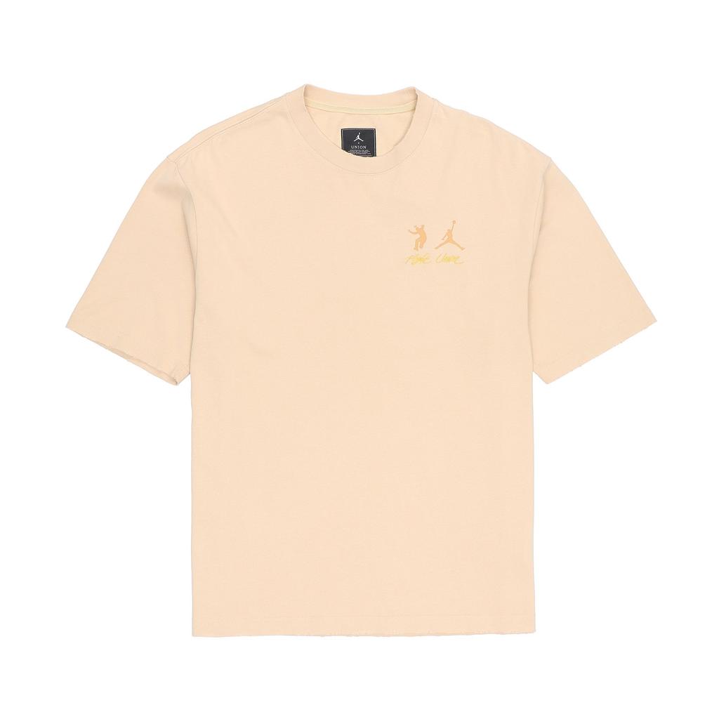 Air Jordan x union Crossover SS22 Solid Color Breathable Logo Round Neck Short Sleeve Asia Edition Khaki Men's DM2844-268