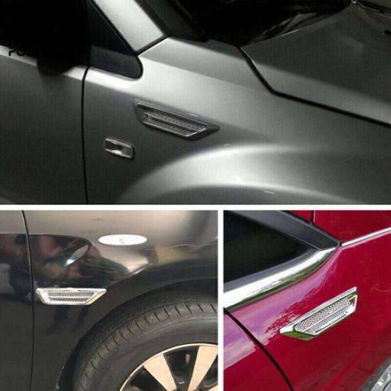 Black Car Fender Side Hood Universal Decor Air Flow Vent Sticker Accessories New