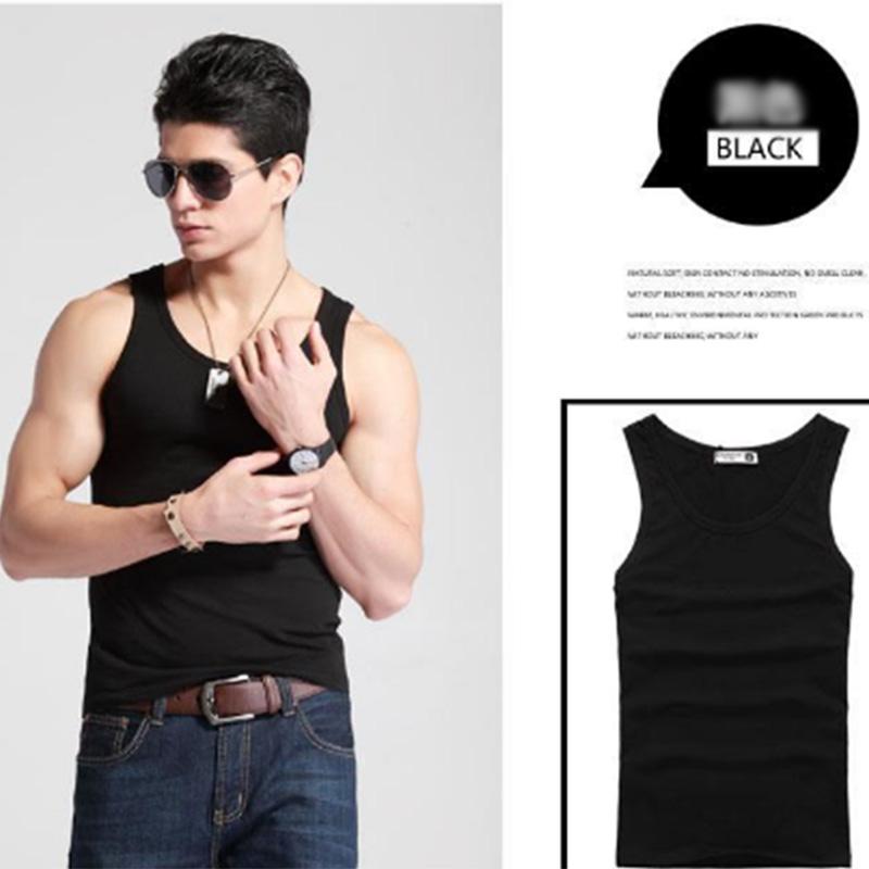 Мужской жилет для спорта и отдыха, сплошной цвет, хлопковый низ, эластичный плотный спортивный жилет для фитнеса, бег с препятствиями, впитывающий пот
