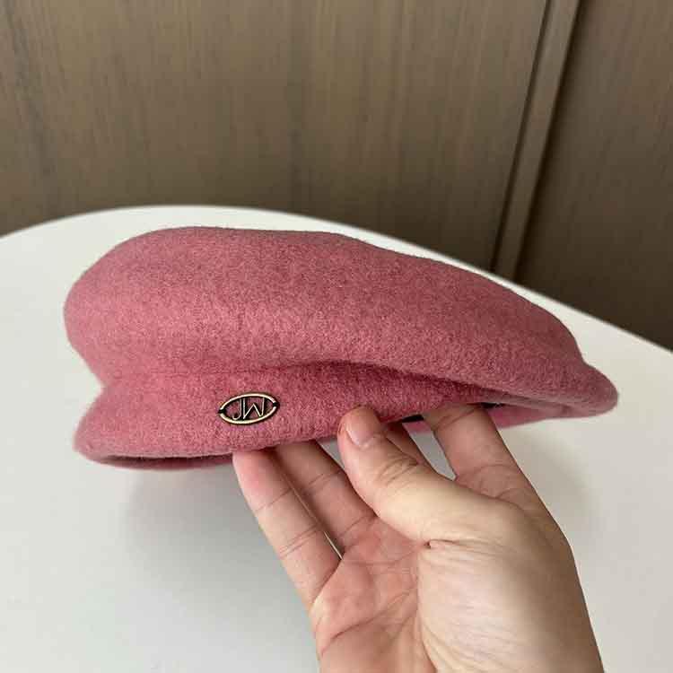 Осенне-зимний шерстяной стильный берет, британская ретро-шляпа художника с нерегулярными складками, маленькая универсальная шляпа-тыква