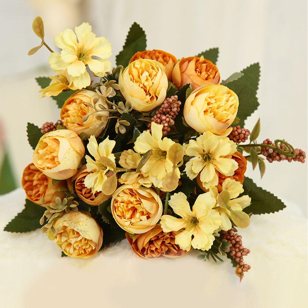 Office Decoration Rose Flower Simulated Bouquet High Quality
