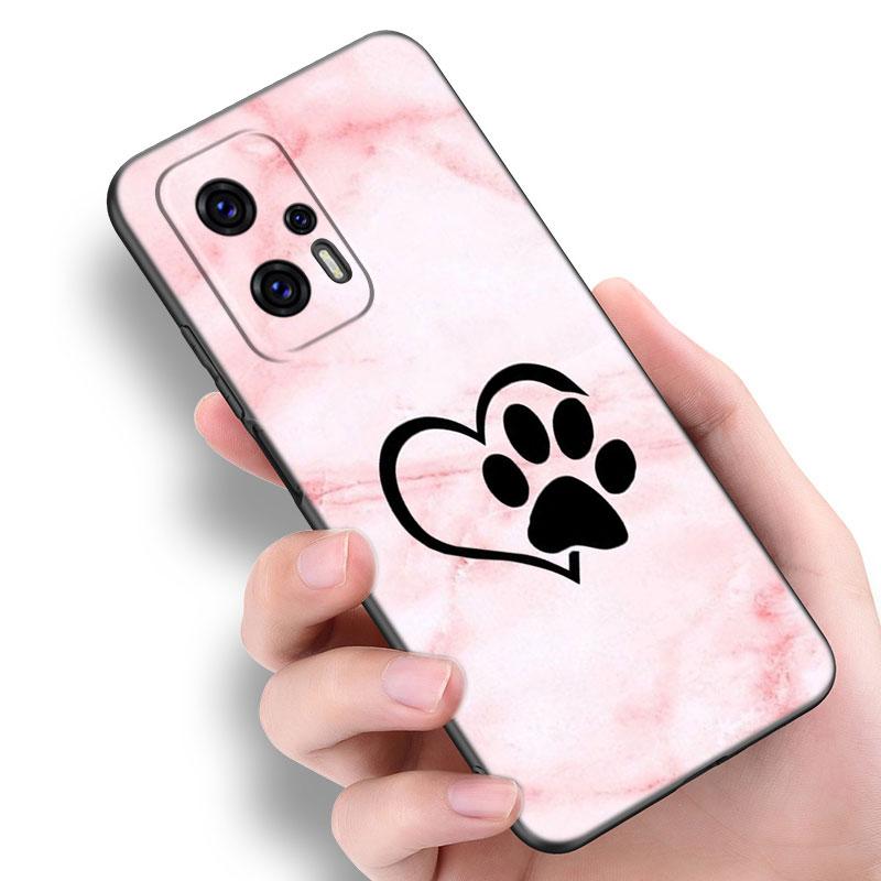Dog Paw Best Friends Phone Case For Xiaomi POCO F2 F3 M2 M3 M4 X3 X4 Pro NFC F4 GT 5G F1 X2 C3 C31 C40 M5S Soft TPU Black Cover