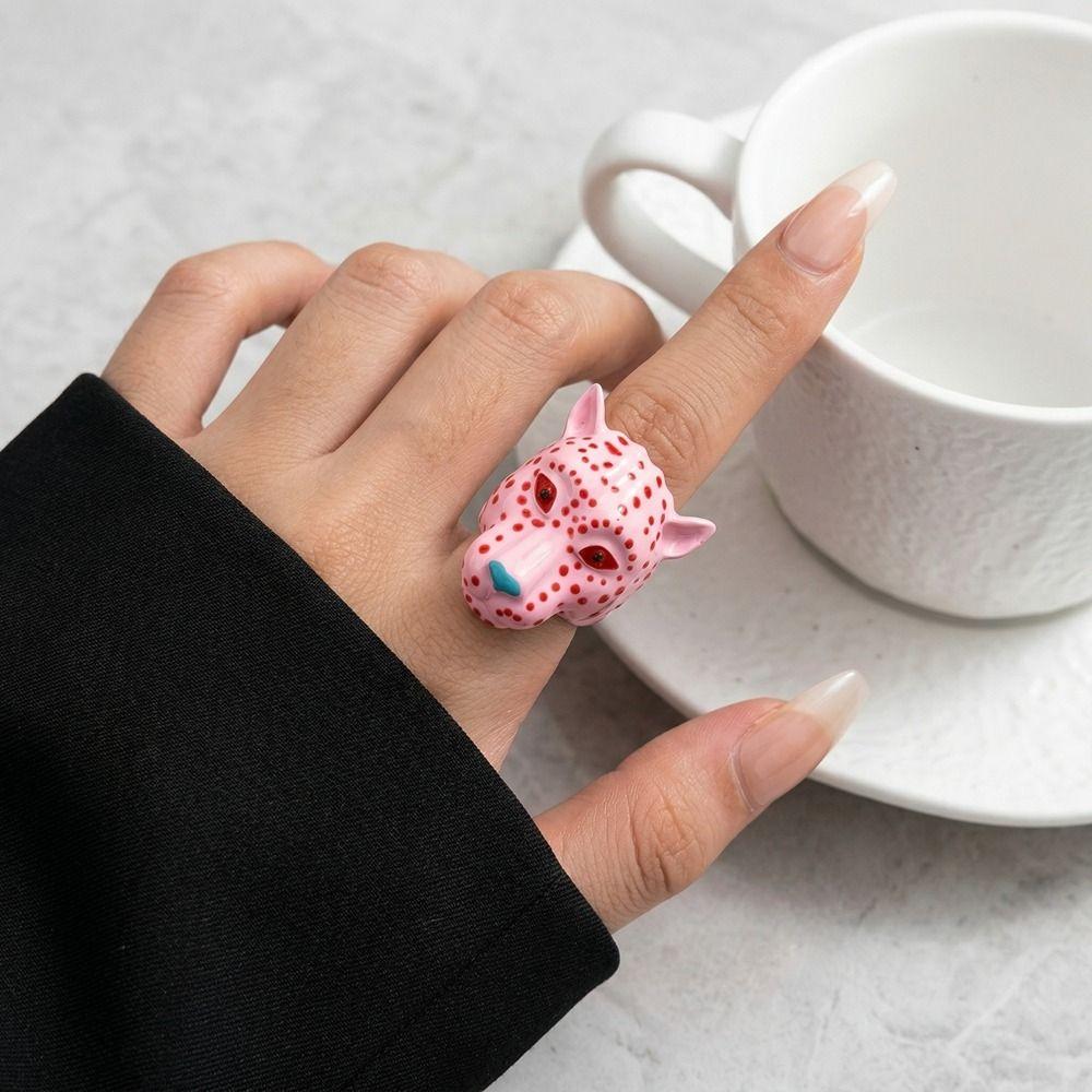 Adjustable Drip Ring Metal Irregular Opening Ring Exaggerated Animal Ring Gifts for Women Girl