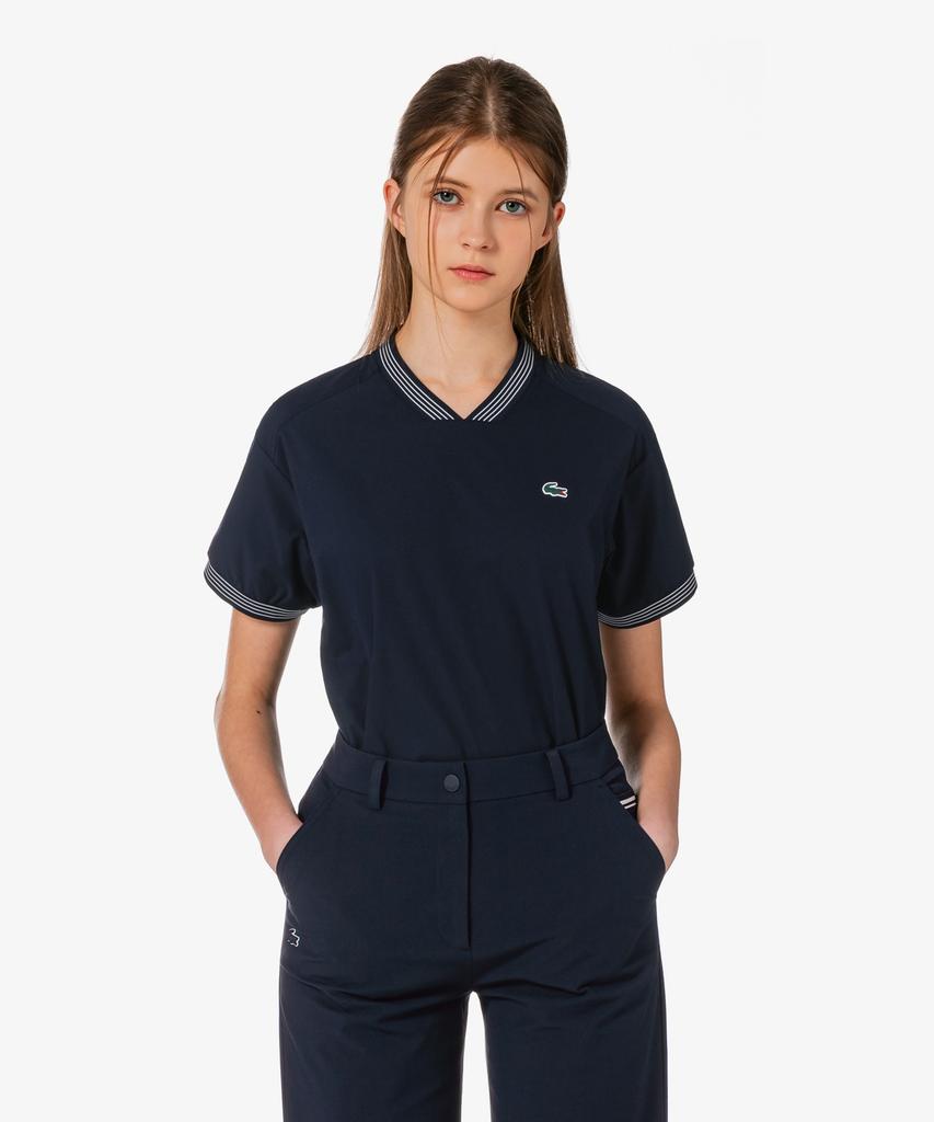 LACOSTE Women'S Short Sleeve Woven Piste Setup Sf273E-56G Hde