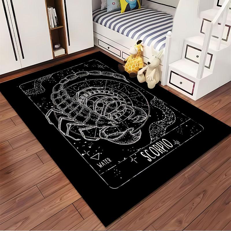 Scorpio Zodiac Carpet Design suitable as a non-slip mat for the living room or bedroom sofa