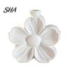 Solid Base Desktop Ornament 3D Printed Minimalist Flower Vase, Matte Frosted Decorative Vase for Fresh Modern Home Table Decor or Dried Stems,