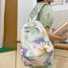 Детские школьные ранцы для девочек начальной школы, для девочек-подростков средней школы, школьные рюкзаки с принтом тай-дай и галстуком