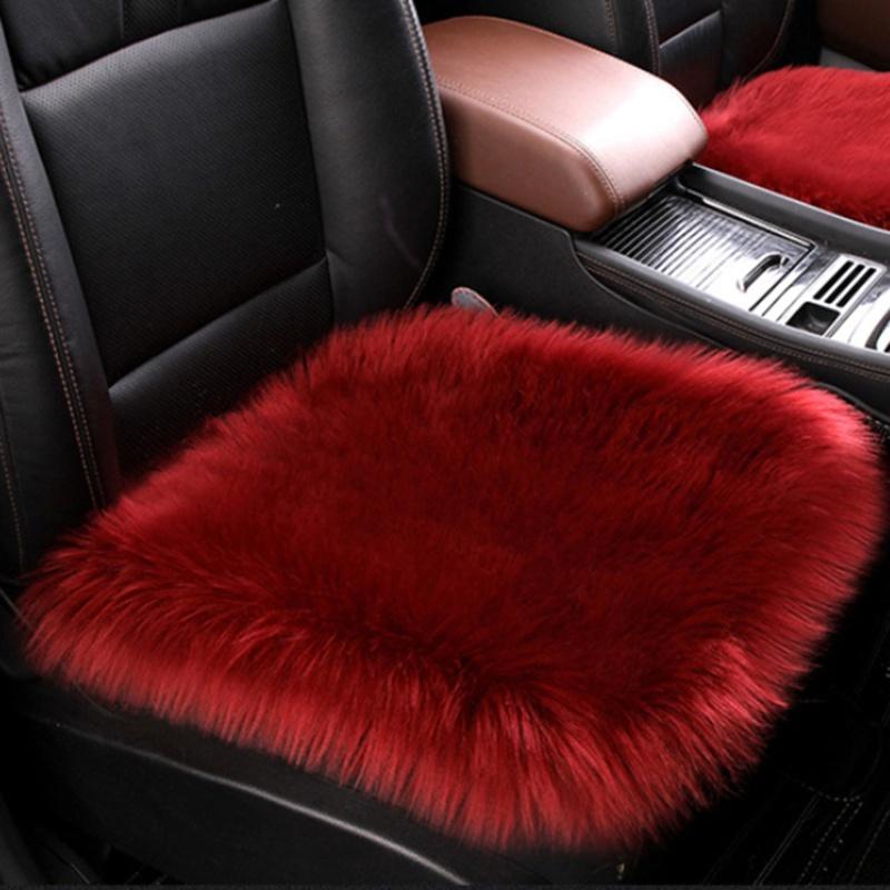 1 шт. чехол для автомобильного сиденья из искусственного меха, плюшевый зимний белый универсальный автомобильный интерьерный коврик из искусственной шерсти, теплый и роскошный плюшевый коврик