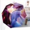 Elsa,Anna Automatic Opening and Closing Umbrella - 8-rib Folding Design, Lightweight and Portable, Suitable for Daily Business Use, Pocket-f