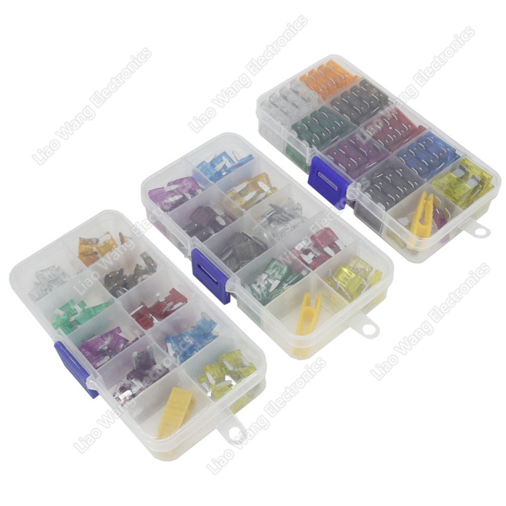 90/45PCS Car Fuse 5/7.5/10/15/20/25/30/35/40A Mini/Small/Medium 24V Automotive Blade Type Zinc Alloy Fuse with Box Clip Fuse Holders1