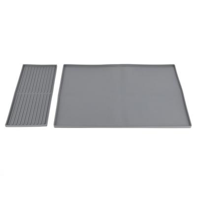 2 в 1 силиконовый кофейный коврик для кофейного бара с ковриком для сушки посуды для кухонных столешниц для кофейного бара