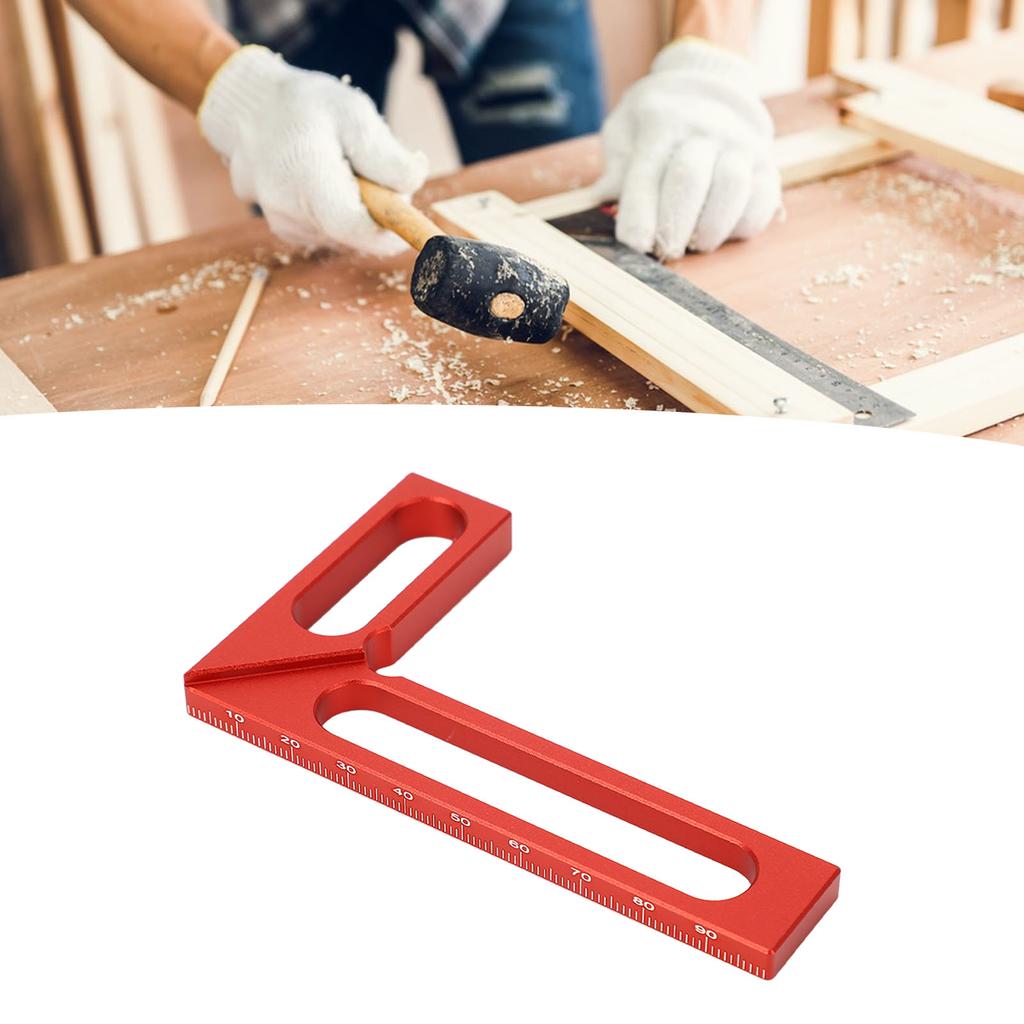 Carpenter   L Shape Aluminum Alloy Height Measuring Scribing 90 degrees  Woodworking Right Angle Ruler
