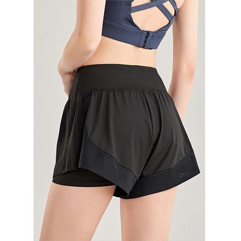 Летние спортивные шорты женские свободные повседневные анти-легкие скоростные сухие с высокой талией для бега и йоги тонкие дышащие