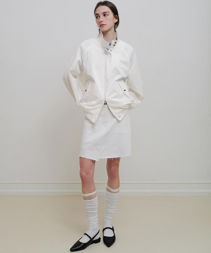 Annies Cotton Twill Mini Skirt (Ivory)