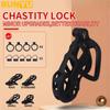 Мужской замок целомудрия целомудренный сосуд черный свет ПВХ пенис кольцо защелкивающееся кольцо многоразмерная клетка SM секс-игрушки BDSM