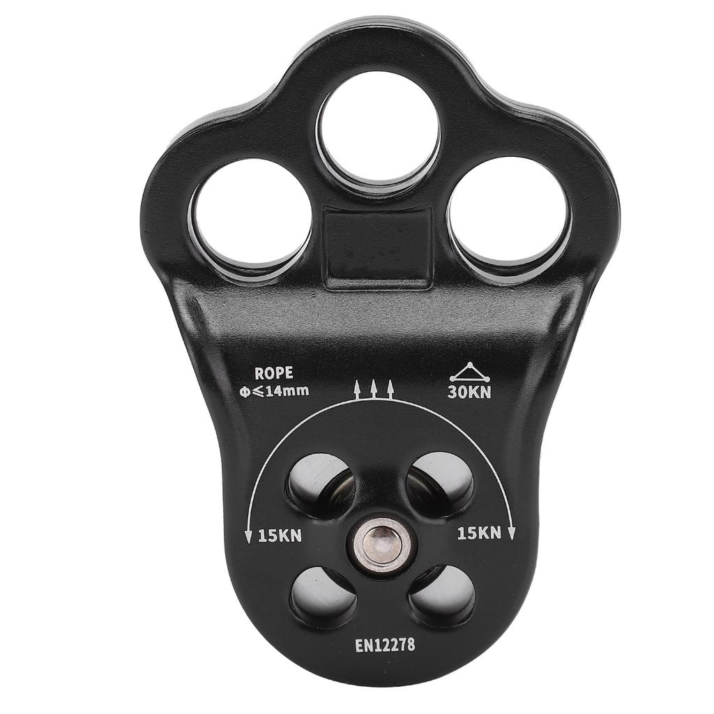 30KN Hitch Climber Pulley Rescue Equipment Dual Bearing for Rigging Hauling Arborist Tree Climbing