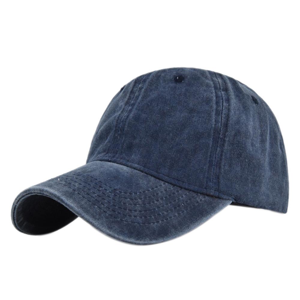 Evertop Water Washable Cotton Baseball Hat for Adults and Kids Pure Color with Custom Embroidered Logo Vintage Sunshade Style