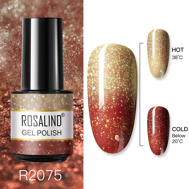 ROSALIND MINI 7 мл гель-лак для ногтей с вспышкой, долговечная основа «кошачий глаз», матовое верхнее покрытие, УФ-светодиод для дизайна ногтей