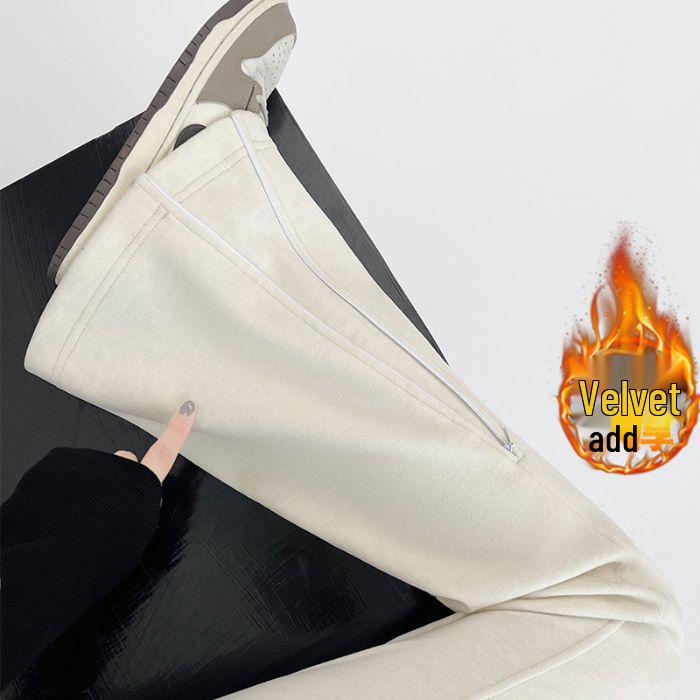 Женские утягивающие брюки для йоги с высокой посадкой и микроклешем, на флисовой подкладке, на молнии - Осенне-зимний тренд