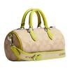New COACH Lacey Coated Canvas With Leather Handbag Trumpets Women's Brown & Yellow CB874-SVVRE