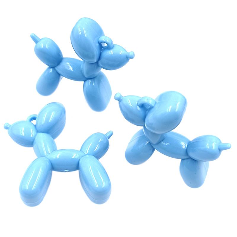 Товары для вечеринок Акриловые конфетные цветные украшения для самостоятельного изготовления, материалы для самостоятельной работы, подвески в виде собак из воздушных шаров, бусины для ожерелья, 3 шт., для сережек