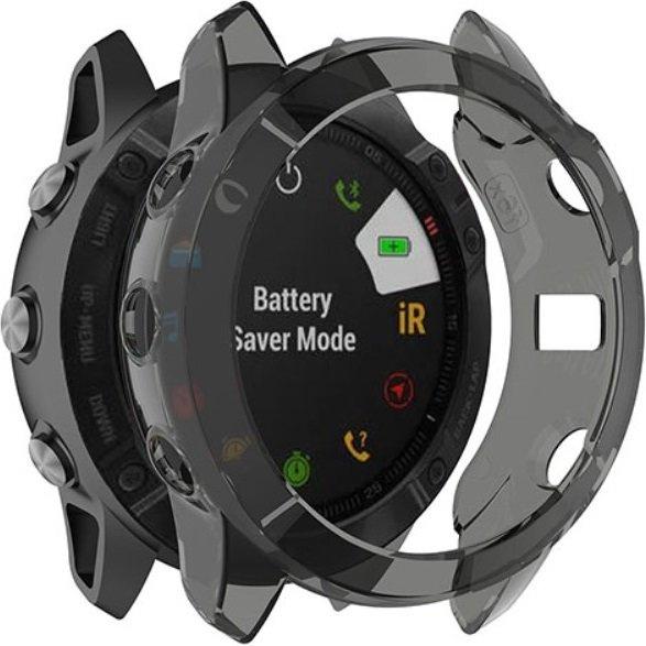 Silicone Case for Garmin Fenix 6X/6X Pro, Transparent Black