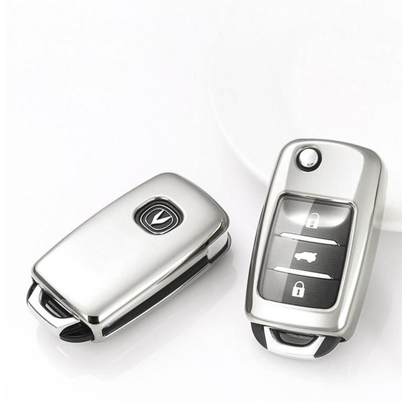 Чехол для ключа Changan для Benben eStar/CS15/CS35/CS55 - Женский складной корпус с пряжкой для автомобиля