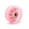 Sequined Pink Double-Row Roller Skates with Transparent Non-Luminous Wheels