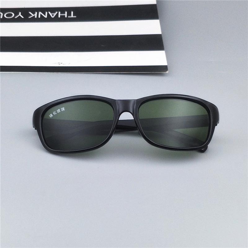 Men's Square Frame Sunglasses - Mirror, Transparent, Small Frame