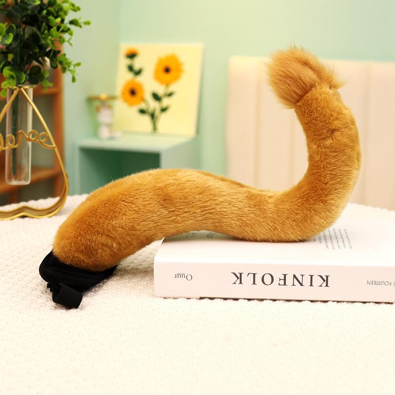 Мультяшный Животный Тигр Хвост Лапа Плюшевая Игрушка Динозавр Леопард Перчатки Повязка на Голову Кукла Детский Реквизит для Выступлений