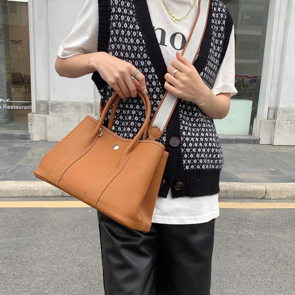 Женская сумка 2025 новая из натуральной коровьей кожи садовая сумка фабрика-источник наплечная сумка-мессенджер большая вместительная портативная сумка-тоут