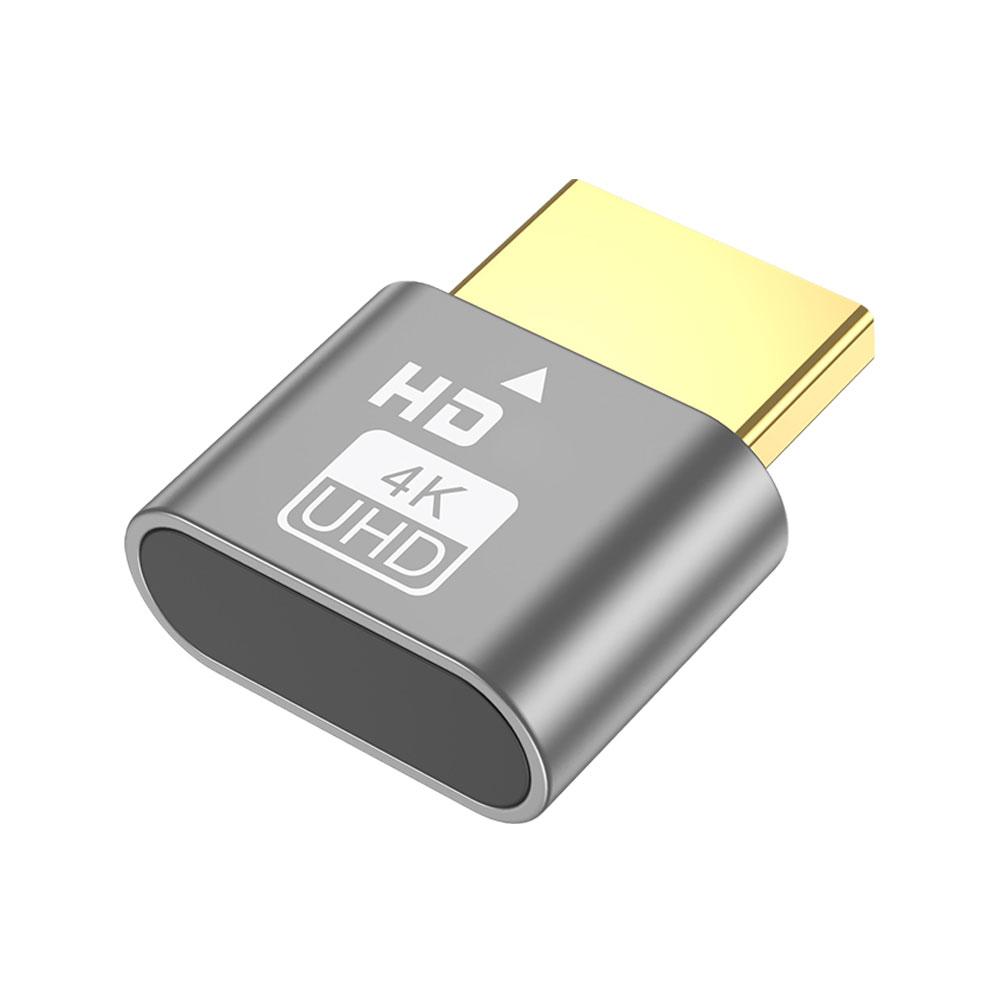 VGA Virtual Display Adapter 4K HDMI-compatible 1.4 Headless Plug EDID Emulator Lock Plate Displ I7M0