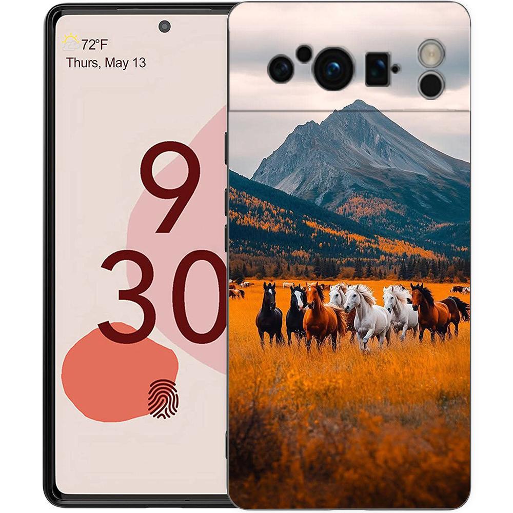 Чехол для телефона с пейзажем горных вершин Для Google Pixel 10 9 8 7 Pro 9A 8A 7A 6A 6 Pro XL Мягкий ТПУ бампер Черный чехол