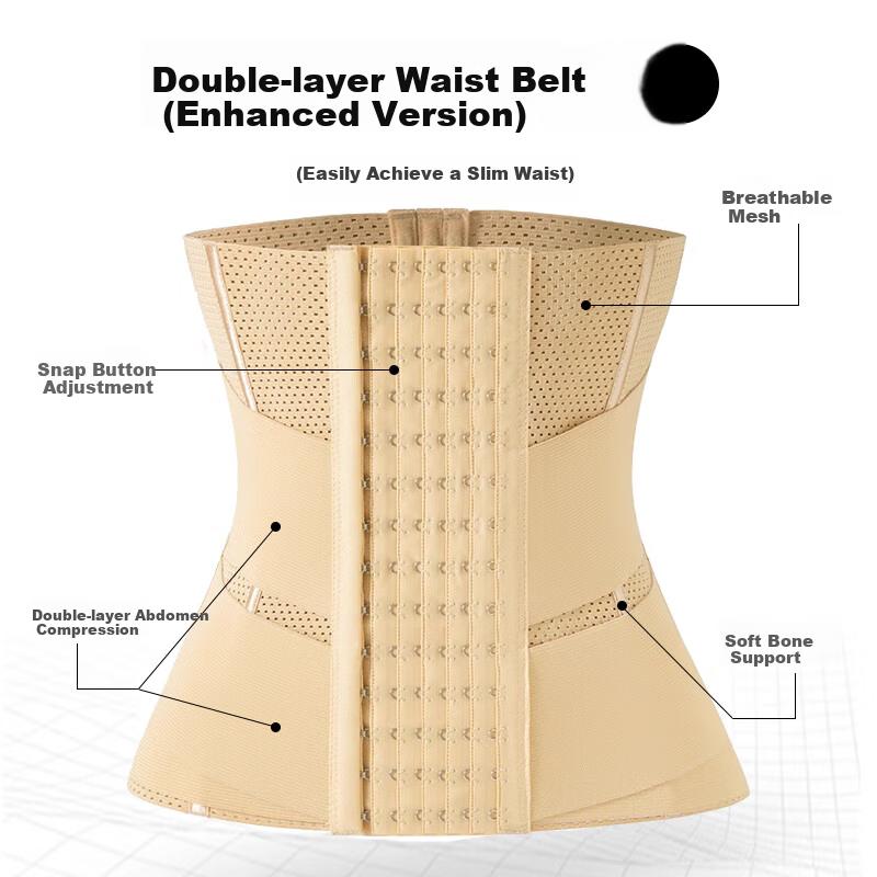 Langsha Thin Double-Layer Compression Waist Slimming Belt Women's Strong Postpartum Waist Trainer Corset Waist Cincher