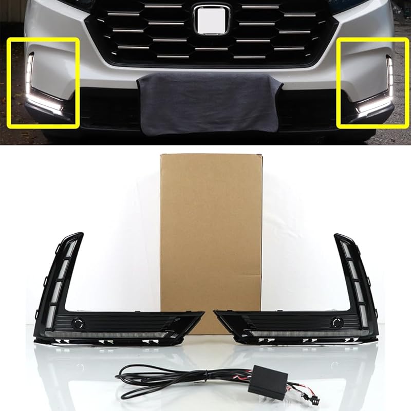 Светодиодный отражатель заднего бампера в сборе с габаритным/стоп-сигналом/указателем поворота, подходит для Honda CRV 2023 2024, противотуманная фара, дымчатый рассеиватель