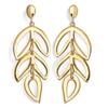 [K6648] - 'Choreography' Gold Earrings - 37x17 Mm
