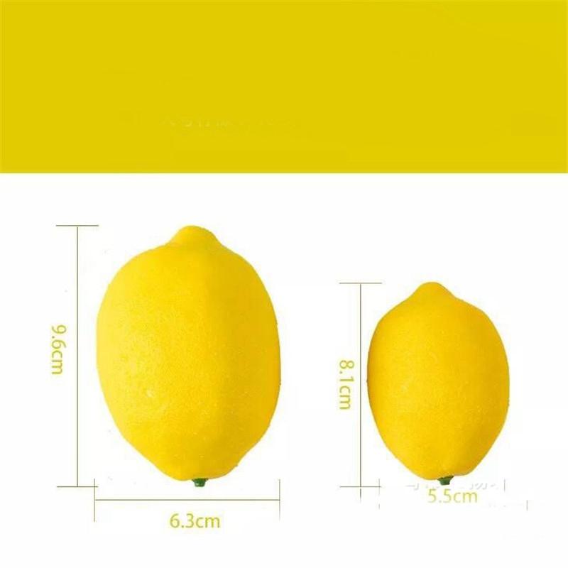 Decorative Party Furnishing Lemon Fruit Model Plastic Fruit Simulated Lemon Home Decor Foam