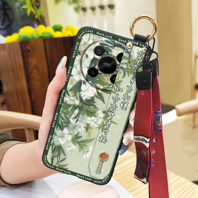 Fashion Elderly lady Phone Case For ZTE Blade V70 Max/Nubia V70 Max Phone Holder Lanyard Back Cover Soft case For Mom