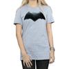 DC Comics Womens/Ladies Justice League Movie Batman Emblem Cotton Boyfriend T-Shirt