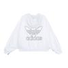 Adidas Оригиналы Adiclub Clover с логотипом и принтом, свободная ветровка с капюшоном, женская ветровка, белая IP1804