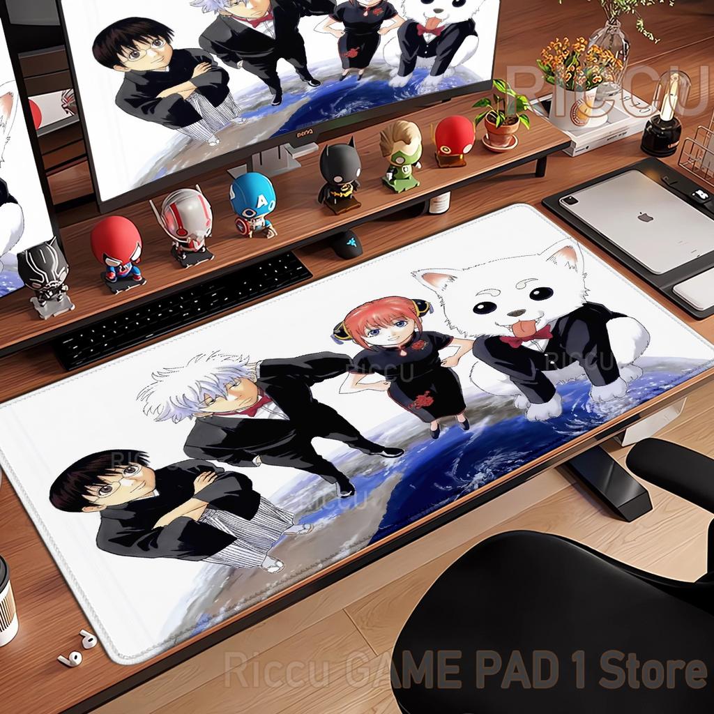 Large-Gintama Mouse Pad Anime Anti-slip Offices Accessories Gaming Mousepad Desk keyboard Mat Office Rug Gamer Rubber Mats