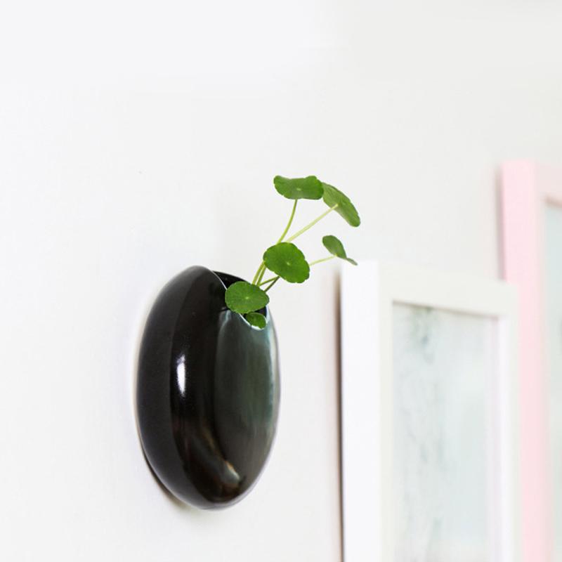 1шт керамический цветочный горшок аксессуары для цветочной композиции настенный цветочный горшок круглая настенная подвесная ваза 11.3x11см