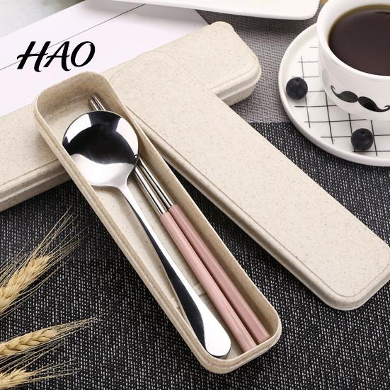 Compact Travel Cutlery Organizer Small Case, Portable Utensil Storage Box for Fork Case Spoon Knife, Lightweight Work Picnic Friendly Straw