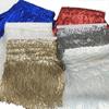 15 ярдов 17 см пайетки кисточка кружевная отделка блестящая бахрома лента декор для латиноамериканских шоу платье одежда ремесла швейные принадлежности