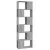 VidaXL Bookcase-Room Divider Sonoma Grey 60x24x186 Cm 816033