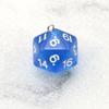20-Sided Acrylic Dice Keychain - Transparent Solid Color Jewelry Charm