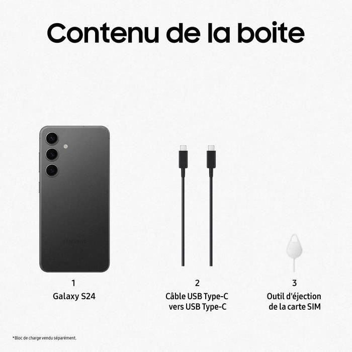 Восстановленный смартфон Samsung Galaxy S24 5G 8 ГБ ОЗУ / 128 ГБ SIM+eSIM Черный