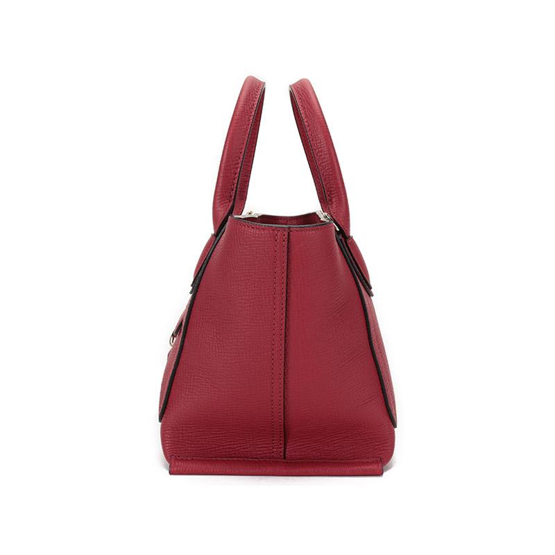 Longchamp Почтовый ящик 22 Сумка через плечо на короткой ручке из фактурной кожи Маленькая женская сумка Малиново-красная 10103HTAP59
